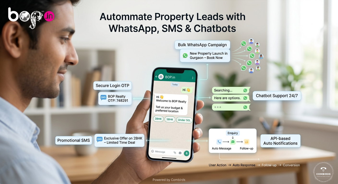 How BOP.in Realty Boosted Qualified Property Leads with Combirds' Omnichannel Communication Suite